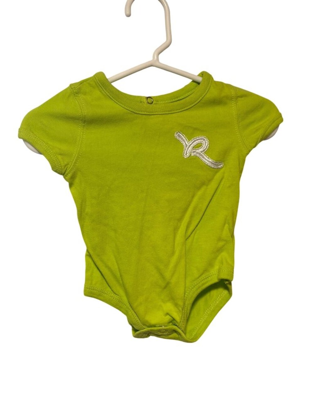 Vintage Roca Wear Rocawear Infant Baby Size 0 3 months Neon Green 1 Piece bodysu